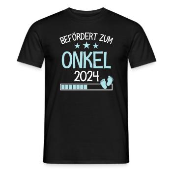 Befördert zu Onkel 2024 Geschenk für neuen Onkel - Männer T-Shirt - Schwarz - Vorne - AI Model Male 178 light (178cm)