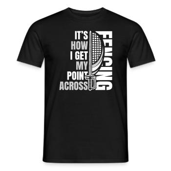 Fencing fencers - Men's T-Shirt - black - Front - AI Model Male 178 light (178cm)