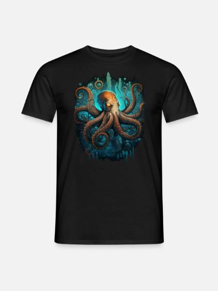 Octopus Kraken Cuttlefish Tier - Männer T-Shirt - Schwarz