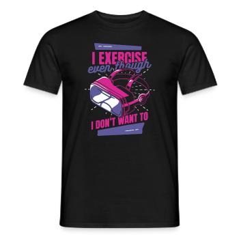 VR Virtual Reality Gaming Gamer Video Games - Men's T-Shirt - black - Front - AI Model Male 178 light (178cm)