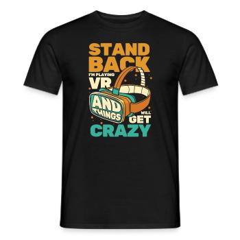 VR Virtual Reality Gaming Gamer Video Games - Men's T-Shirt - black - Front - AI Model Male 178 light (178cm)