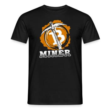 Bitcoin Miner - Männer T-Shirt - Schwarz - Vorne - AI Model Male 178 light (178cm)