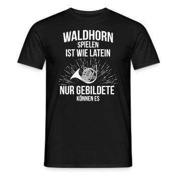 Waldhorn Waldhornspieler Waldhornist - Männer T-Shirt - Schwarz - Vorne - AI Model Male 178 light (178cm)