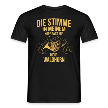 Waldhorn Waldhornspieler Waldhornist - Männer T-Shirt - Schwarz - Vorne - AI Model Male 178 light (178cm)