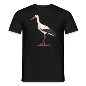 Storch Vogel Ornithologie Vogelbeobachtung - Männer T-Shirt - Schwarz - Vorne - AI Model Male 178 light (178cm)