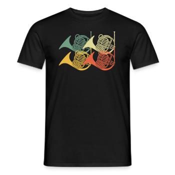 Waldhorn Waldhornspieler Waldhornist - Männer T-Shirt - Schwarz - Vorne - AI Model Male 178 light (178cm)