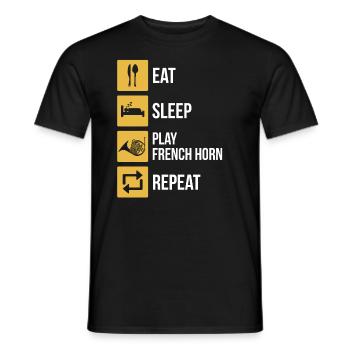 Français corniste Français corniste Français corniste - T-shirt homme - noir - Devant - AI Model Male 178 light (178cm)