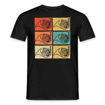 Waldhorn Waldhornspieler Waldhornist - Männer T-Shirt - Schwarz - Vorne - AI Model Male 178 light (178cm)