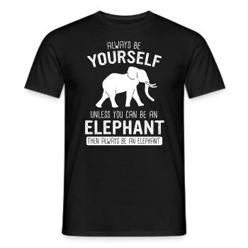 Elefant Tier Elefanten Zoo - Männer T-Shirt - Schwarz - Vorne - AI Model Male 178 light (178cm)