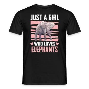 Elefant Tier Elefanten Zoo - Männer T-Shirt - Schwarz - Vorne - AI Model Male 178 light (178cm)
