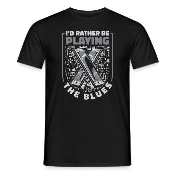 Harmonica Harmonica Musique Instrument - T-shirt homme - noir - Devant - AI Model Male 178 light (178cm)