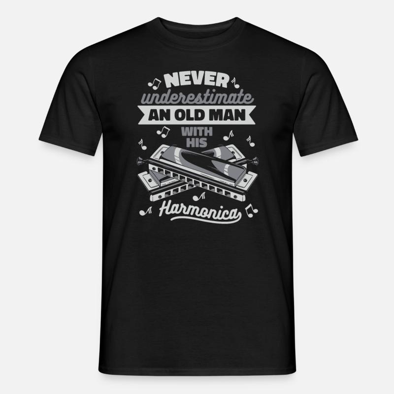 Harmonica Harmonica Instrument Music - Men’s T-shirt - black