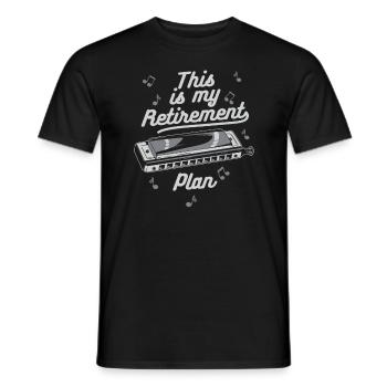 Harmonica Harmonica Musique Instrument - T-shirt homme - noir - Devant - AI Model Male 178 light (178cm)