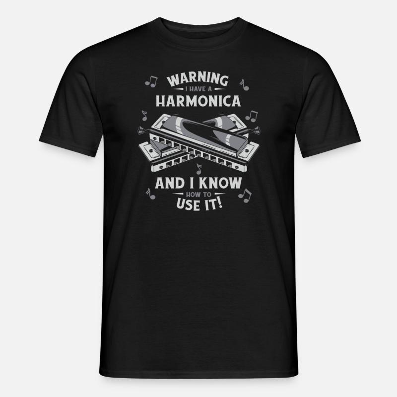 Harmonica Harmonica Instrument Music - Men’s T-shirt - black