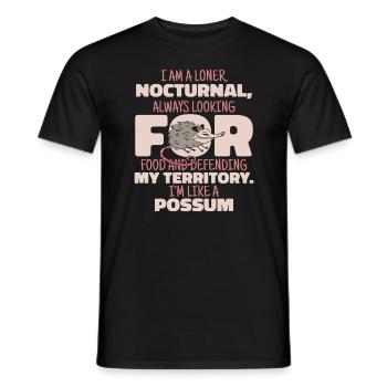 Opossum opossum animal - T-shirt homme - noir - Devant - AI Model Male 178 light (178cm)