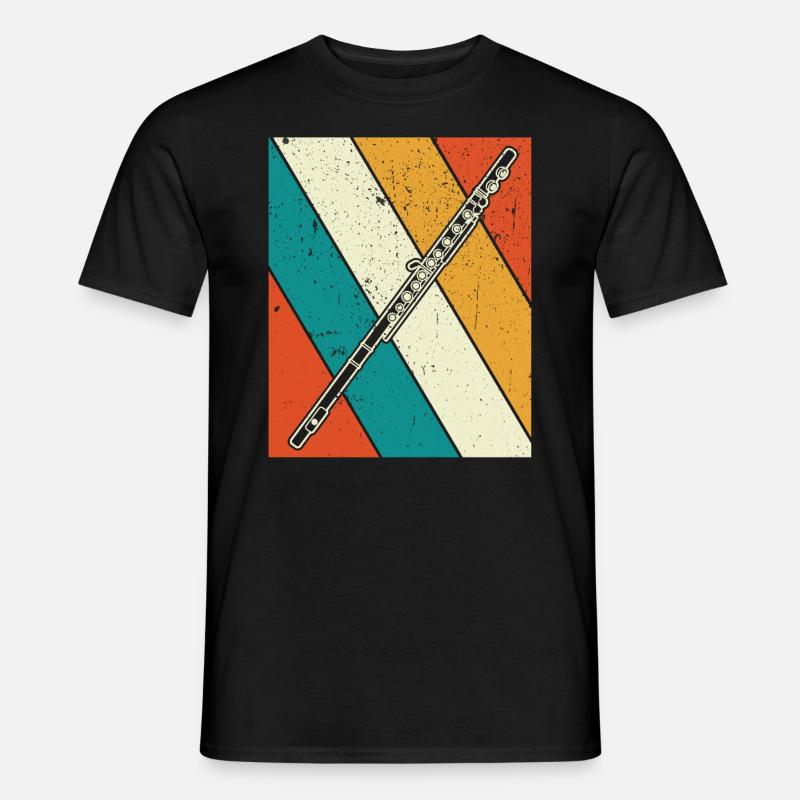 Querflöte Querflötenspieler Querflötist - Männer T-Shirt - Schwarz