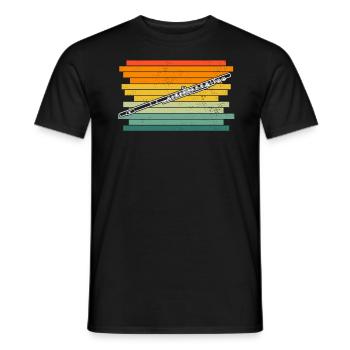 Flute Flute player Flutist - Men's T-Shirt - black - Front - AI Model Male 178 light (178cm)