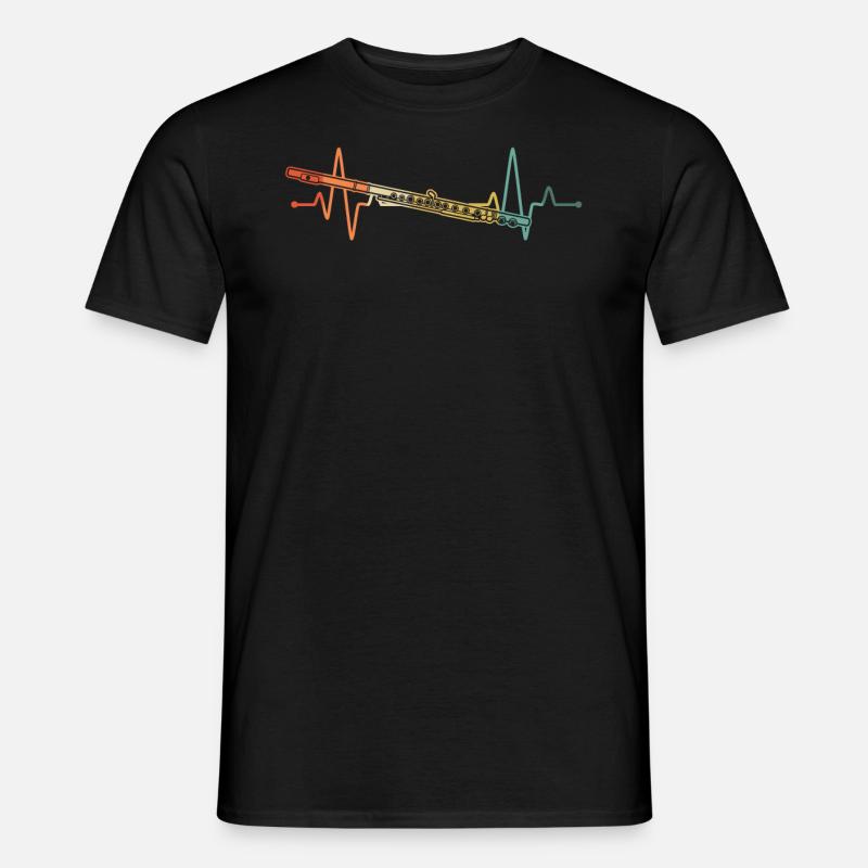 Querflöte Querflötenspieler Querflötist - Männer T-Shirt - Schwarz