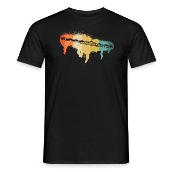 Flute Flute player Flutist - Men's T-Shirt - black - Front - AI Model Male 178 light (178cm)