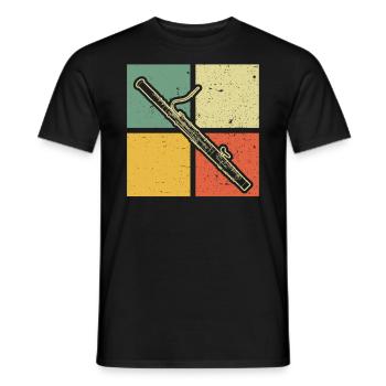 Bassoon Bassoon Bassoon Player Bassoonist - Men's T-Shirt - black - Front - AI Model Male 178 light (178cm)