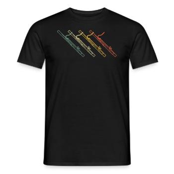 Bassoon Bassoon Bassoon Player Bassoonist - Men's T-Shirt - black - Front - AI Model Male 178 light (178cm)