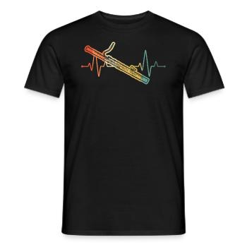 Bassoon Bassoon Bassoon Player Bassoonist - Men's T-Shirt - black - Front - AI Model Male 178 light (178cm)