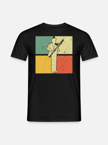 Fagott Fagottspieler Fagottist - Männer T-Shirt - Schwarz