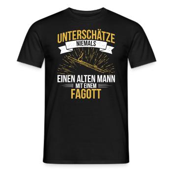 Fagott Fagottspieler Fagottist - Männer T-Shirt - Schwarz - Vorne - AI Model Male 178 light (178cm)