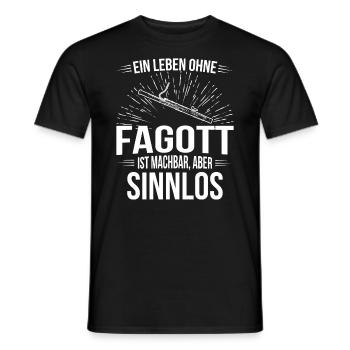 Fagott Fagottspieler Fagottist - Männer T-Shirt - Schwarz - Vorne - AI Model Male 178 light (178cm)