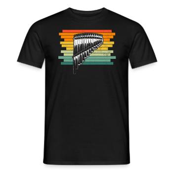 Panflute Panflute player Panflutist - Men's T-Shirt - black - Front - AI Model Male 178 light (178cm)