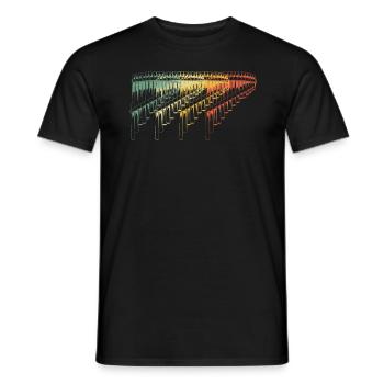 Panflute Panflute player Panflutist - Men's T-Shirt - black - Front - AI Model Male 178 light (178cm)