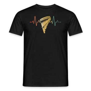Panflute Panflute player Panflutist - Men's T-Shirt - black - Front - AI Model Male 178 light (178cm)