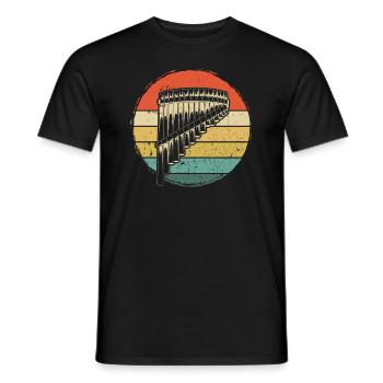 Panflute Panflute player Panflutist - Men's T-Shirt - black - Front - AI Model Male 178 light (178cm)