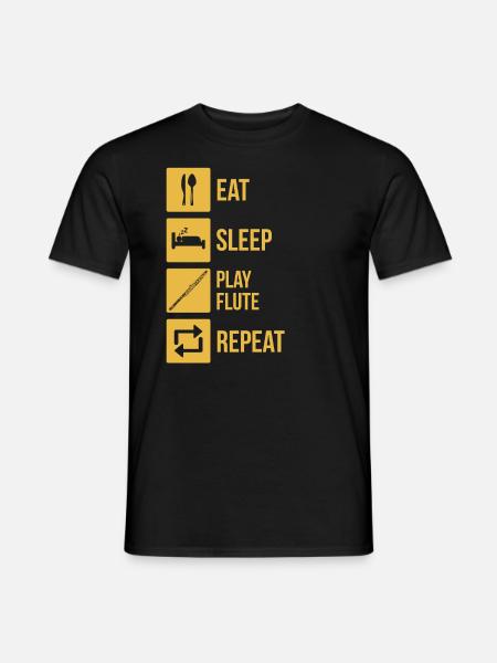 Flute Flute player Flutist - Men's T-Shirt - black