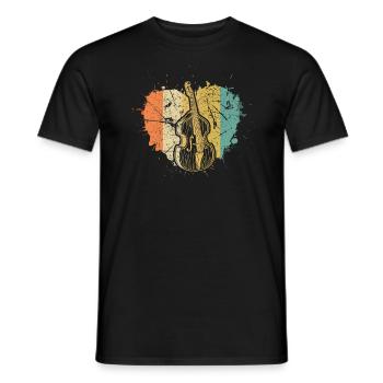 Double bass Double bass player Double bass player - Men's T-Shirt - black - Front - AI Model Male 178 light (178cm)