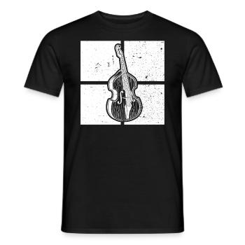 Double bass Double bass player Double bass player - Men's T-Shirt - black - Front - AI Model Male 178 light (178cm)