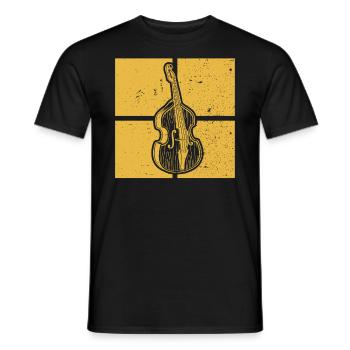 Double bass Double bass player Double bass player - Men's T-Shirt - black - Front - AI Model Male 178 light (178cm)