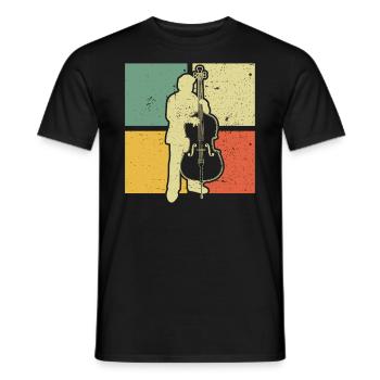 Double bass Double bass player Double bass player - Men's T-Shirt - black - Front - AI Model Male 178 light (178cm)