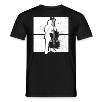 Double bass Double bass player Double bass player - Men's T-Shirt - black - Front - AI Model Male 178 light (178cm)