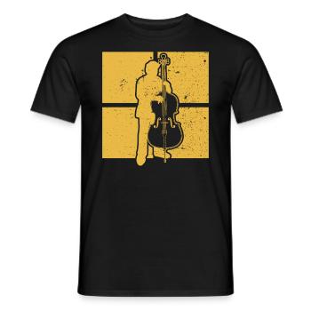 Double bass Double bass player Double bass player - Men's T-Shirt - black - Front - AI Model Male 178 light (178cm)