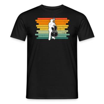 Double bass Double bass player Double bass player - Men's T-Shirt - black - Front - AI Model Male 178 light (178cm)