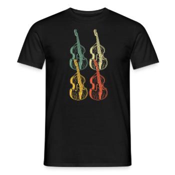 Double bass Double bass player Double bass player - Men's T-Shirt - black - Front - AI Model Male 178 light (178cm)