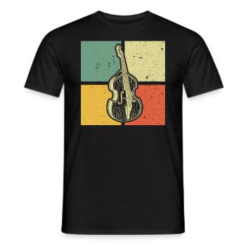 Double bass Double bass player Double bass player - Men's T-Shirt - black - Front - AI Model Male 178 light (178cm)