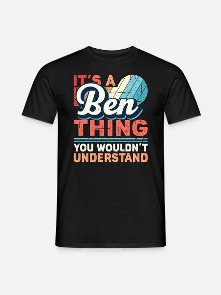 Name Ben Geschenk Geburtstag Namenstag - Männer T-Shirt - Schwarz
