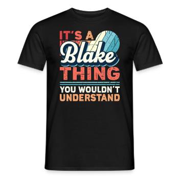 Name Blake Geschenk Geburtstag Namenstag - Männer T-Shirt - Schwarz - Vorne - AI Model Male 178 light (178cm)