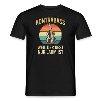 Kontrabass Kontrabassspieler Kontrabassist - Männer T-Shirt - Schwarz - Vorne - AI Model Male 178 light (178cm)