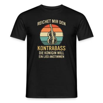 Kontrabass Kontrabassspieler Kontrabassist - Männer T-Shirt - Schwarz - Vorne - AI Model Male 178 light (178cm)