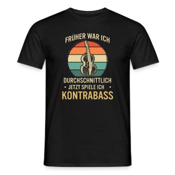 Kontrabass Kontrabassspieler Kontrabassist - Männer T-Shirt - Schwarz - Vorne - AI Model Male 178 light (178cm)