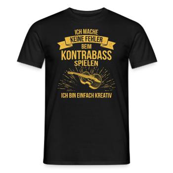 Kontrabass Kontrabassspieler Kontrabassist - Männer T-Shirt - Schwarz - Vorne - AI Model Male 178 light (178cm)