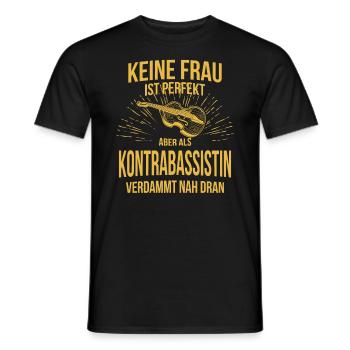 Kontrabass Kontrabassspieler Kontrabassist - Männer T-Shirt - Schwarz - Vorne - AI Model Male 178 light (178cm)